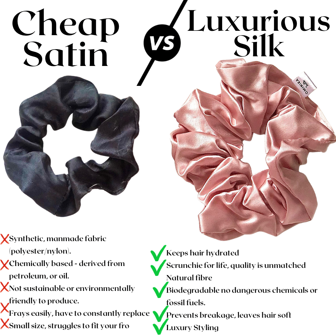 Set of 2 Anti-Breakage Luxurious Silk Scrunchies
